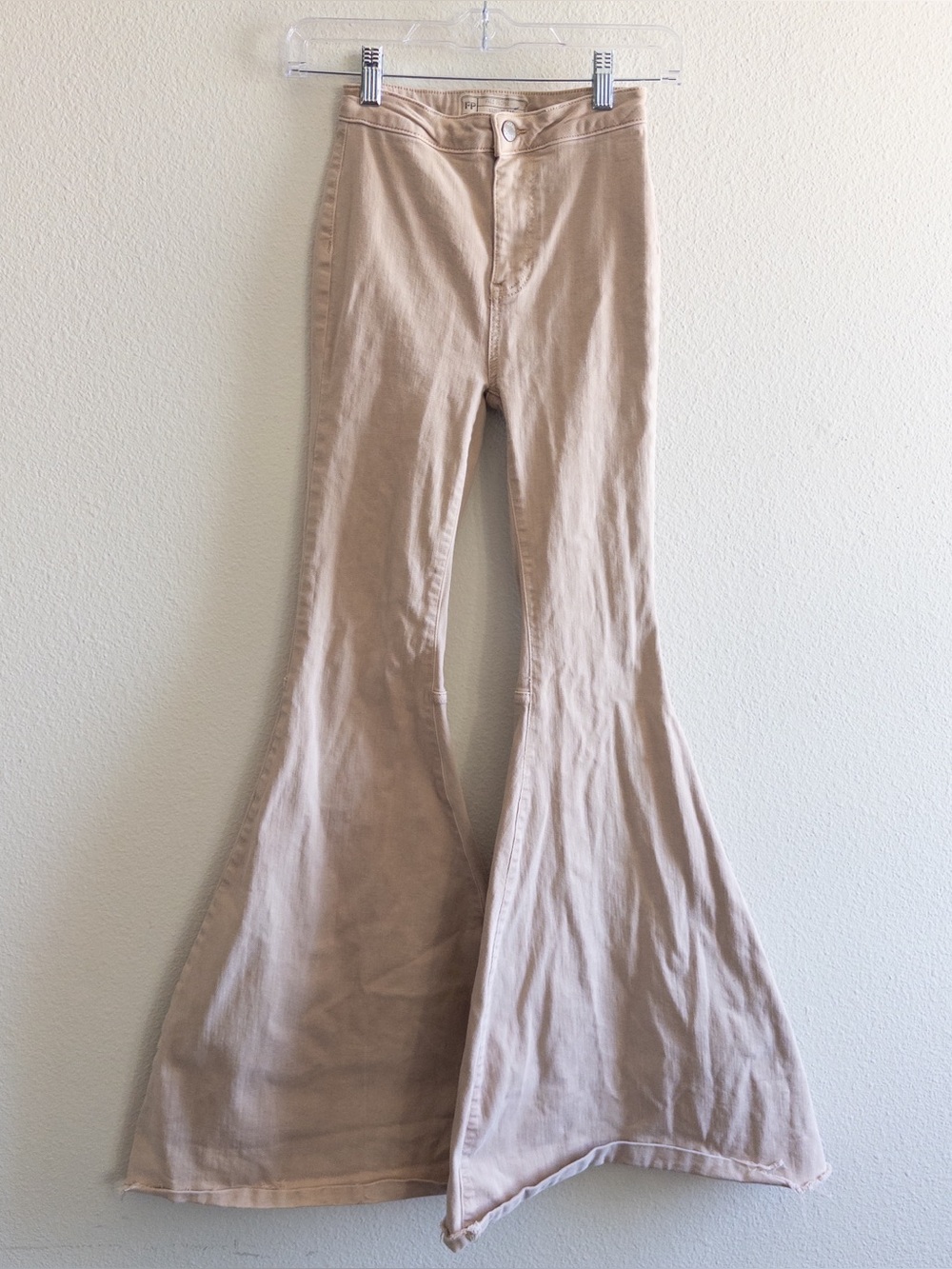 Free People Khaki Flare Bell Bottom Pants size 24R
